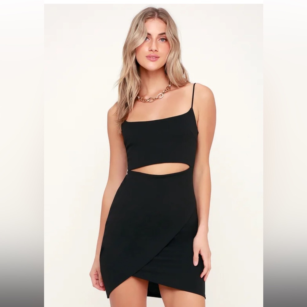 BRAND NEW- Cutout On The Town Black Cutout Bodycon Dress